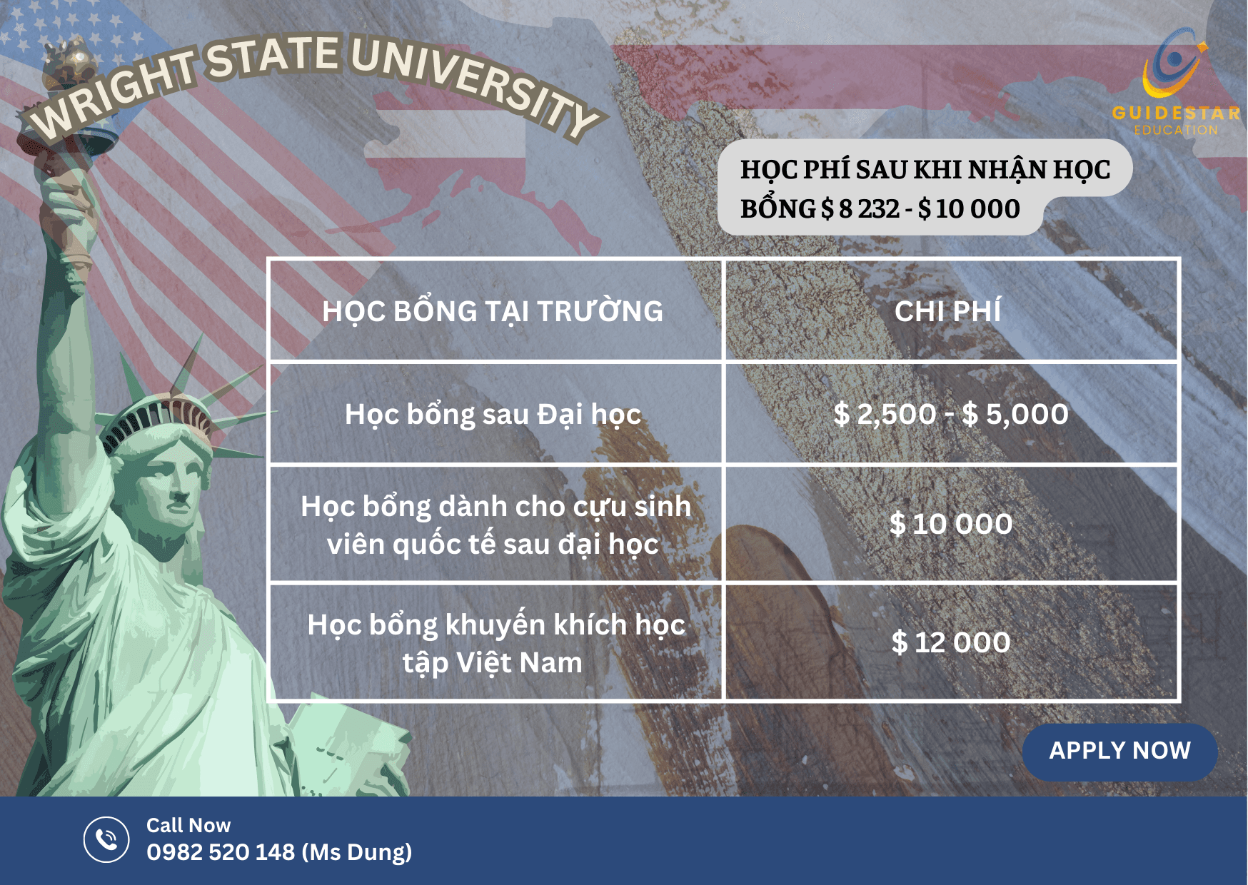 Trường công lập với cơ sở vật chất "xịn xò" cùng học bổng "siêu xịn xò"
Trọn gói chỉ từ 8,232$/năm
Cho phép học sinh năm nhất ở ngoài campus.
Cùng với đó là hàng loạt ưu đãi khi học tại trường 🎉